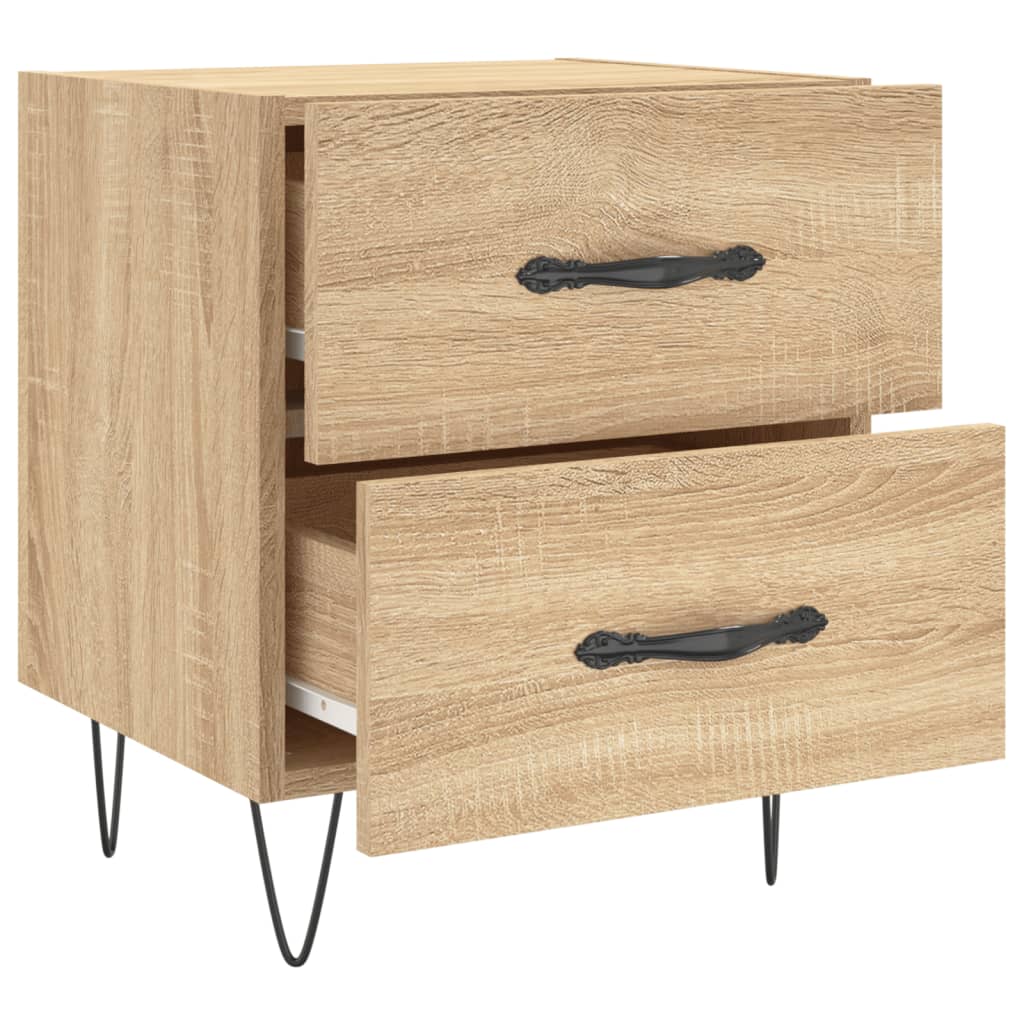 Tables de chevet 2 pcs. Chêne Sonoma 40x35x47,5 cm matériau bois