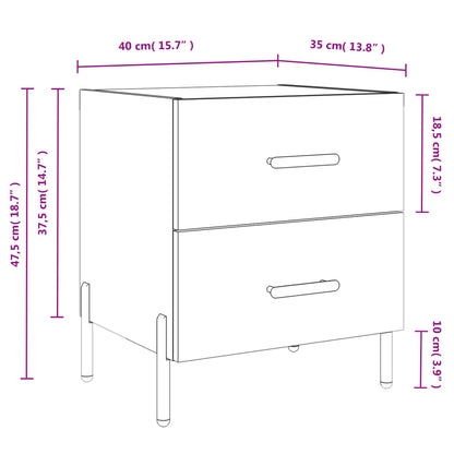 Nachttisch Betongrau 40x35x47,5 cm Holzwerkstoff