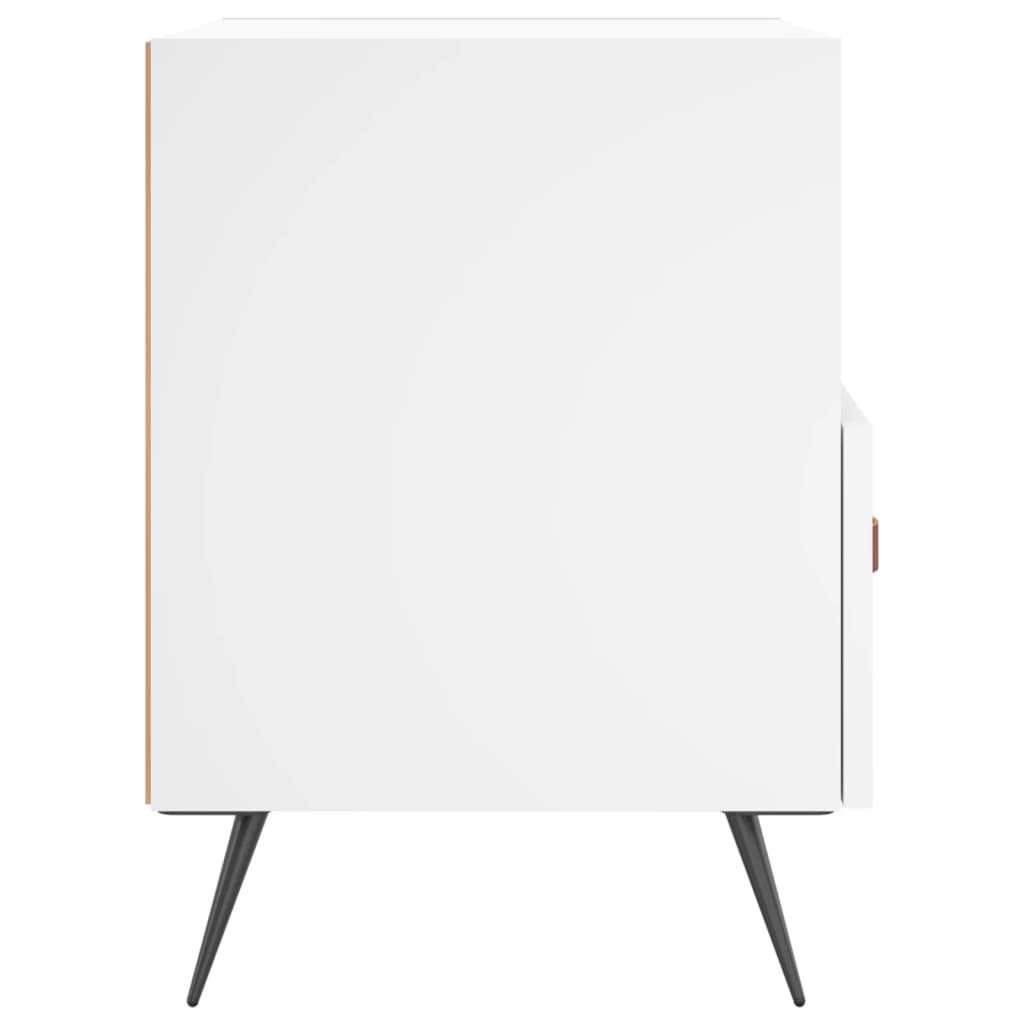 Bedside tables 2 pcs. White 40x35x47.5 cm wood material