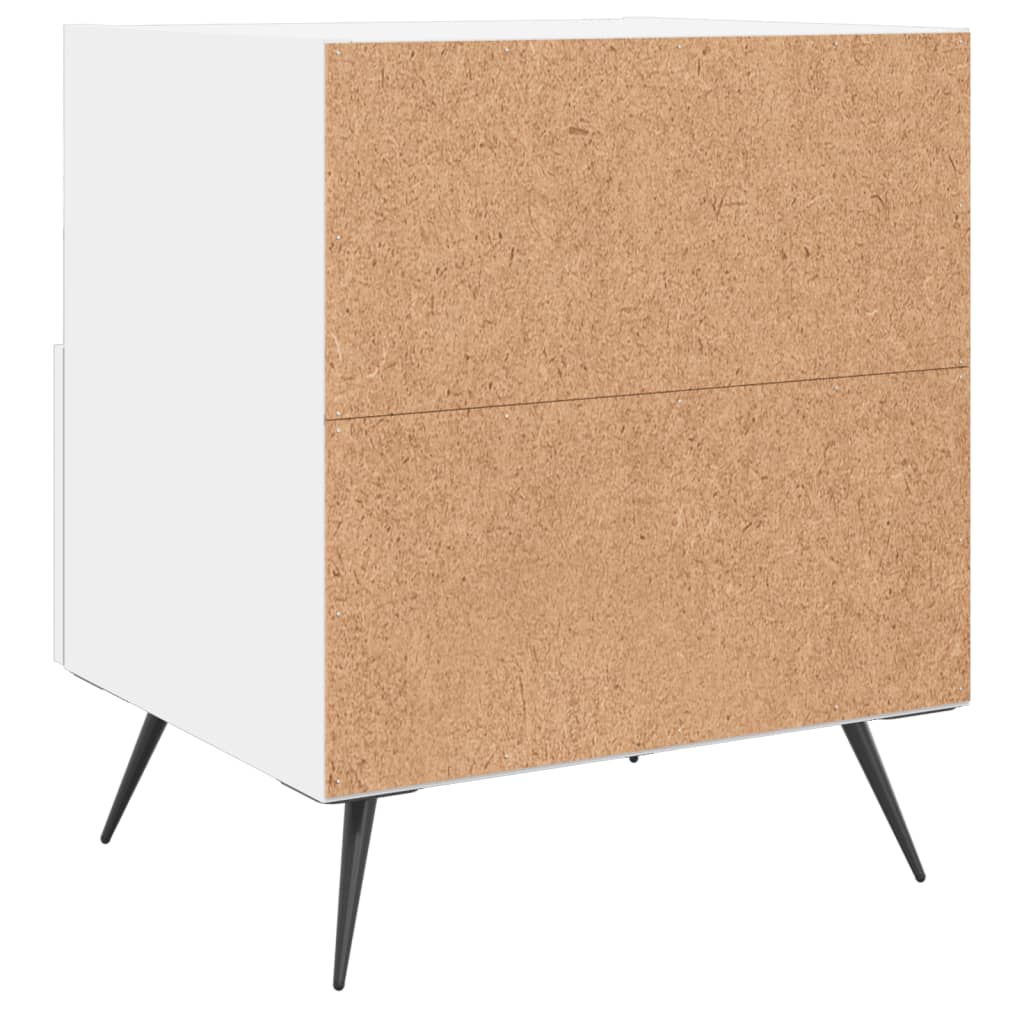 Bedside tables 2 pcs. White 40x35x47.5 cm wood material