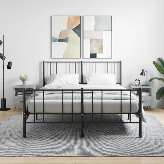 Bedside tables 2 pcs. Concrete grey 40x35x47.5 cm wood material