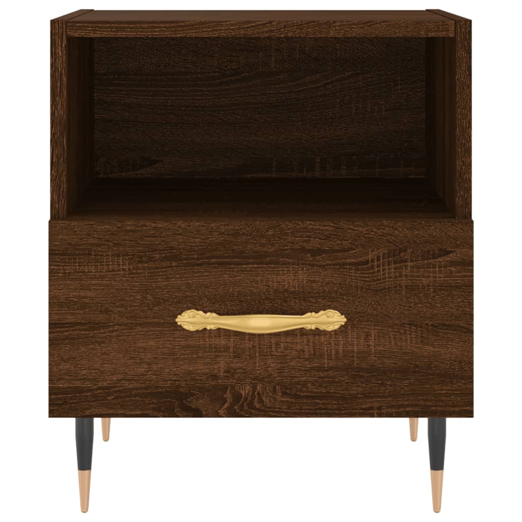 Nachttische 2Stk. Braun Eichen-Optik 40x35x47,5cm Holzwerkstoff