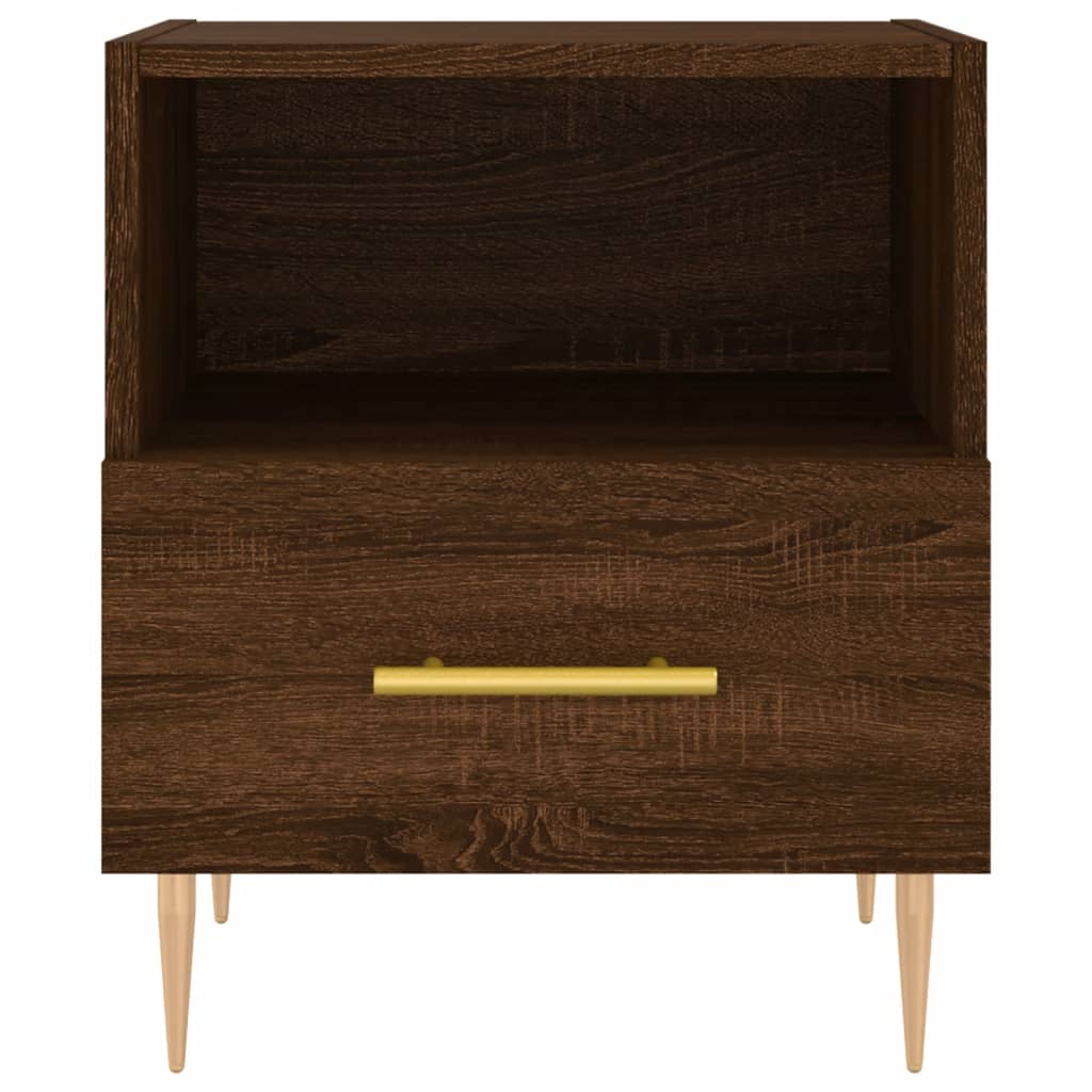 Nachttische 2Stk. Braun Eichen-Optik 40x35x47,5cm Holzwerkstoff