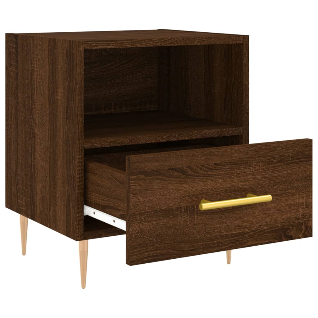 Nachttische 2Stk. Braun Eichen-Optik 40x35x47,5cm Holzwerkstoff
