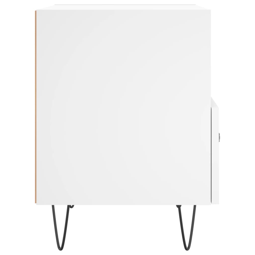 Bedside tables 2 pcs. White 40x35x47.5 cm wood material