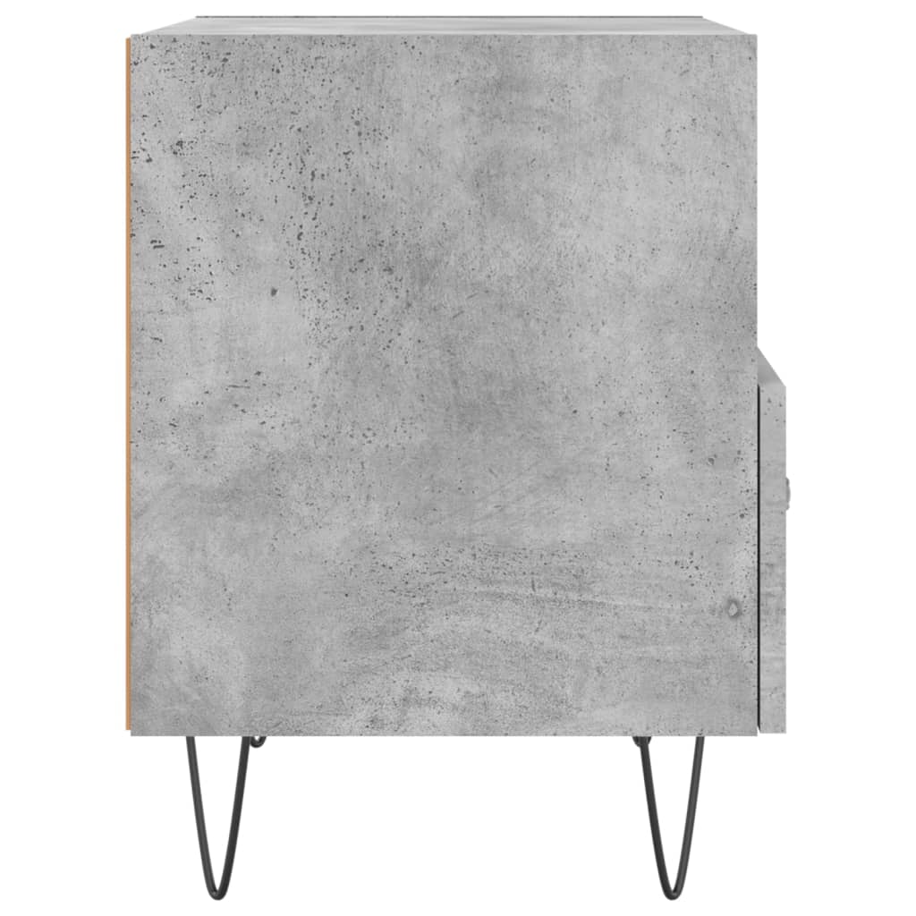 Table de chevet gris béton 40x35x47,5 cm en bois