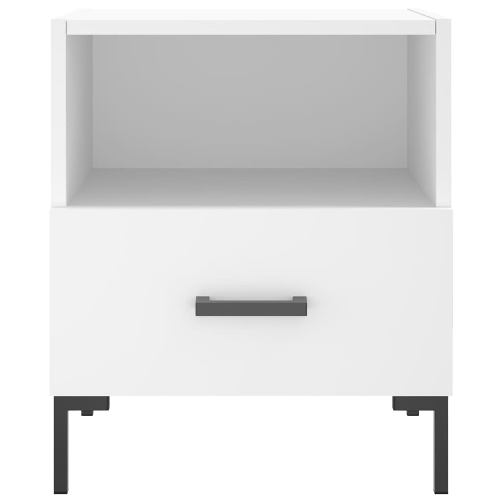 Bedside tables 2 pcs. White 40x35x47.5 cm wood material