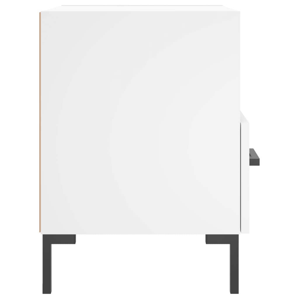 Bedside tables 2 pcs. White 40x35x47.5 cm wood material