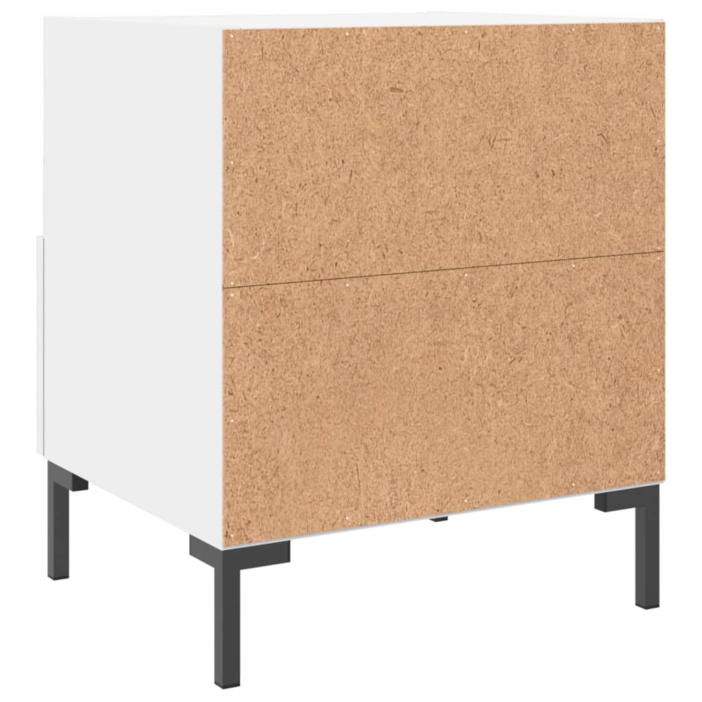 Bedside tables 2 pcs. White 40x35x47.5 cm wood material