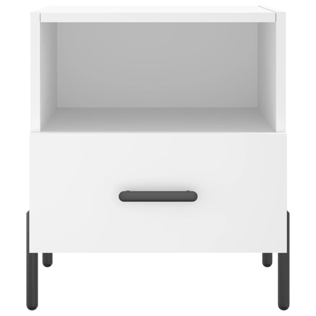 Bedside tables 2 pcs. White 40x35x47.5 cm wood material
