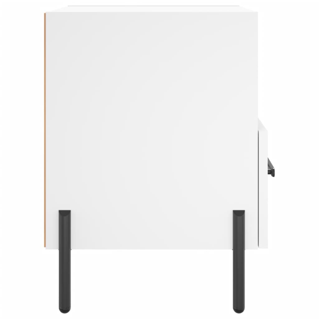 Bedside tables 2 pcs. White 40x35x47.5 cm wood material