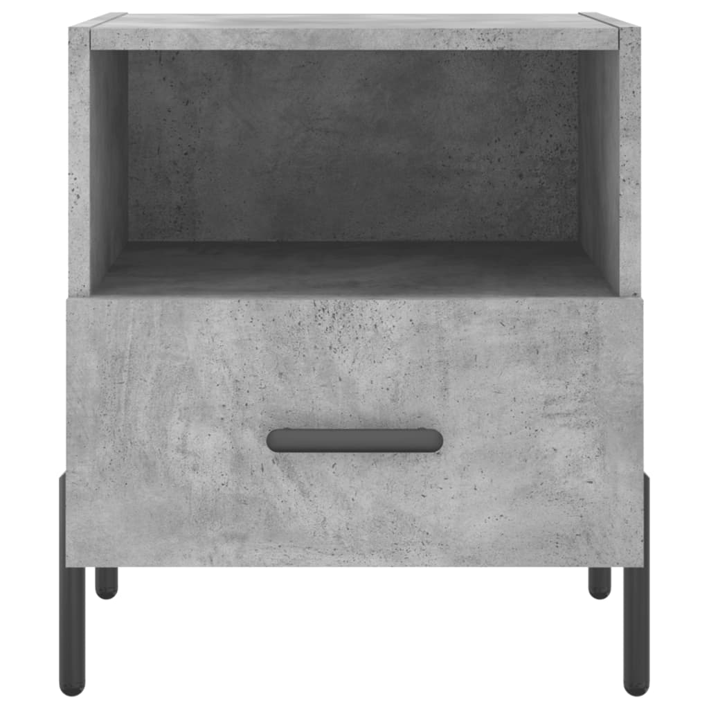 Table de chevet gris béton 40x35x47,5 cm en bois