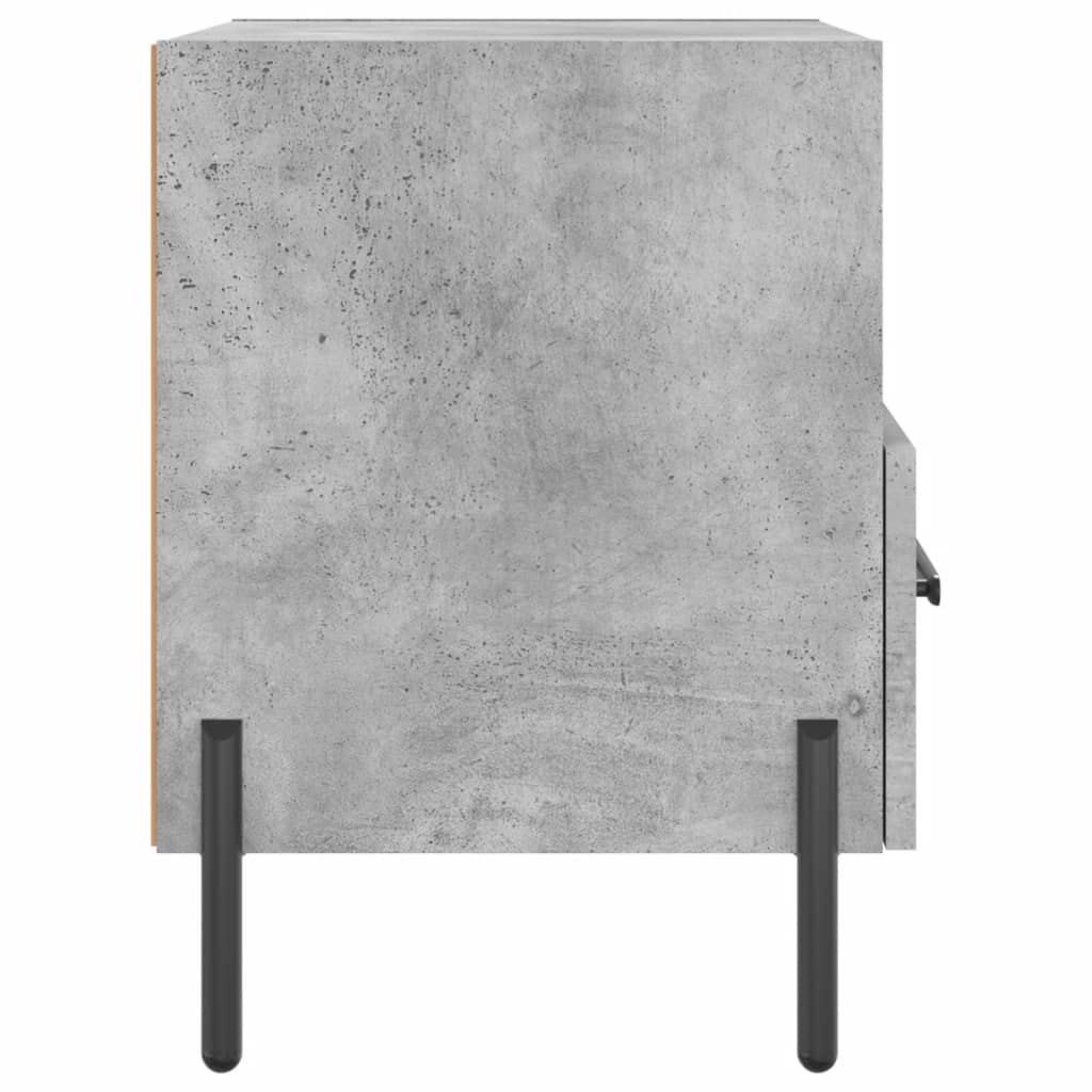 Table de chevet gris béton 40x35x47,5 cm en bois