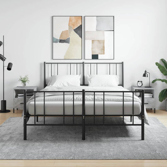 Bedside tables 2 pcs. Concrete grey 40x35x47.5 cm wood material