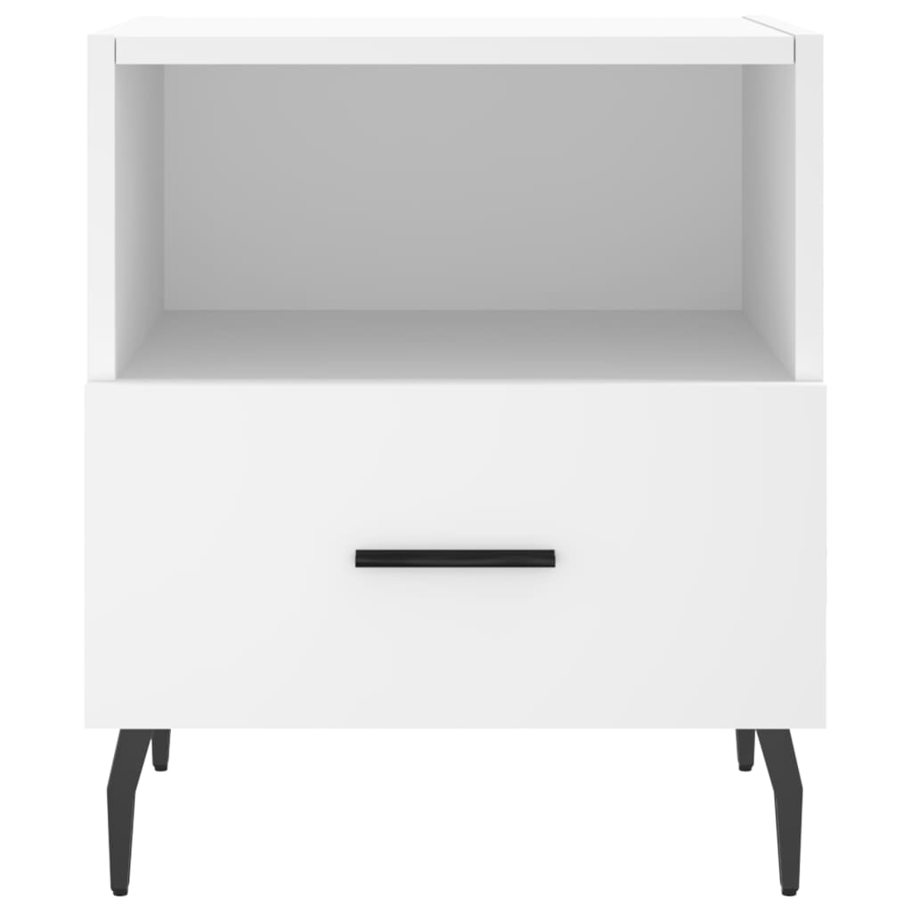 Bedside tables 2 pcs. White 40x35x47.5 cm wood material