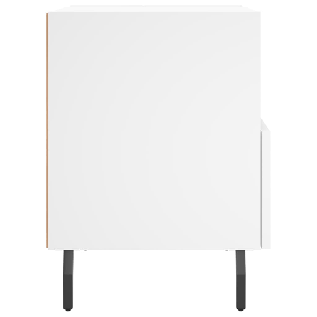 Bedside tables 2 pcs. White 40x35x47.5 cm wood material