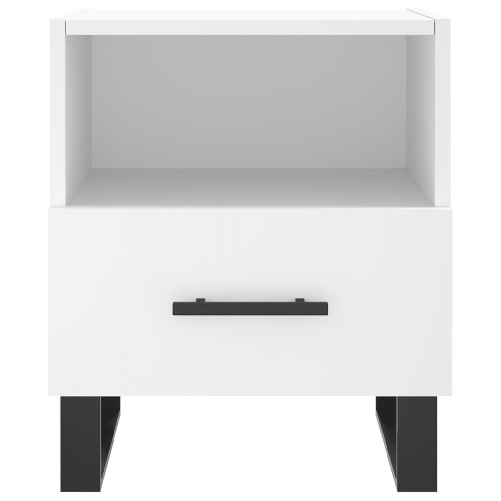 Bedside tables 2 pcs. White 40x35x47.5 cm wood material