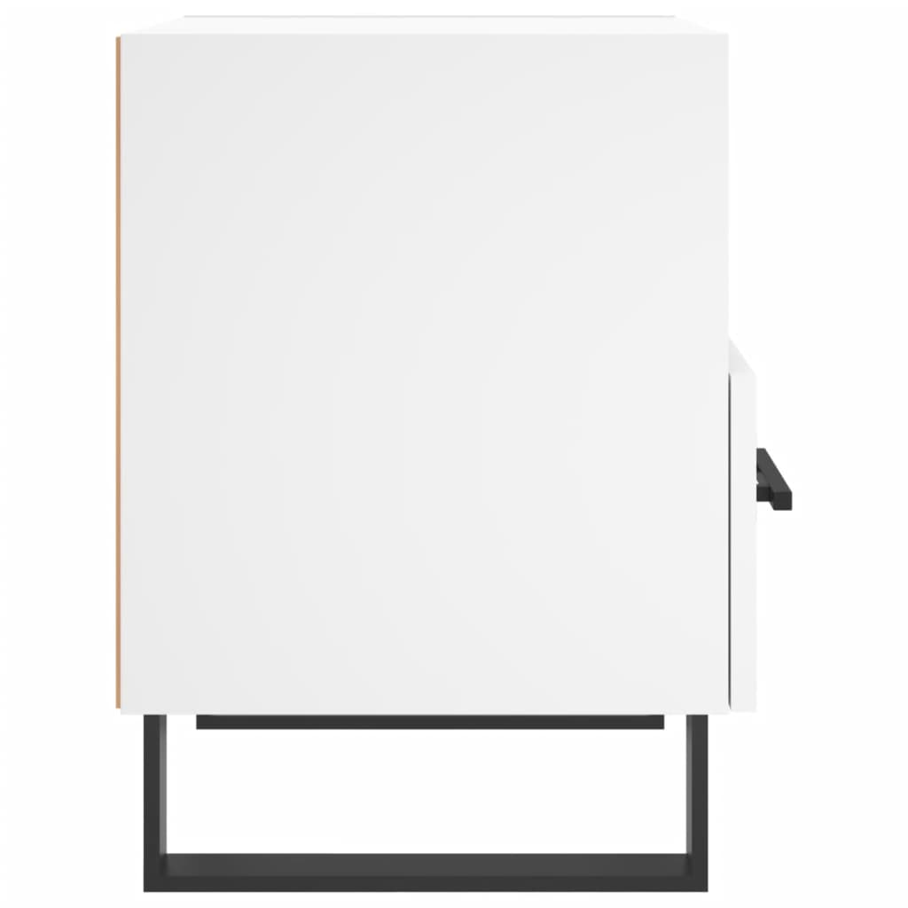 Bedside tables 2 pcs. White 40x35x47.5 cm wood material