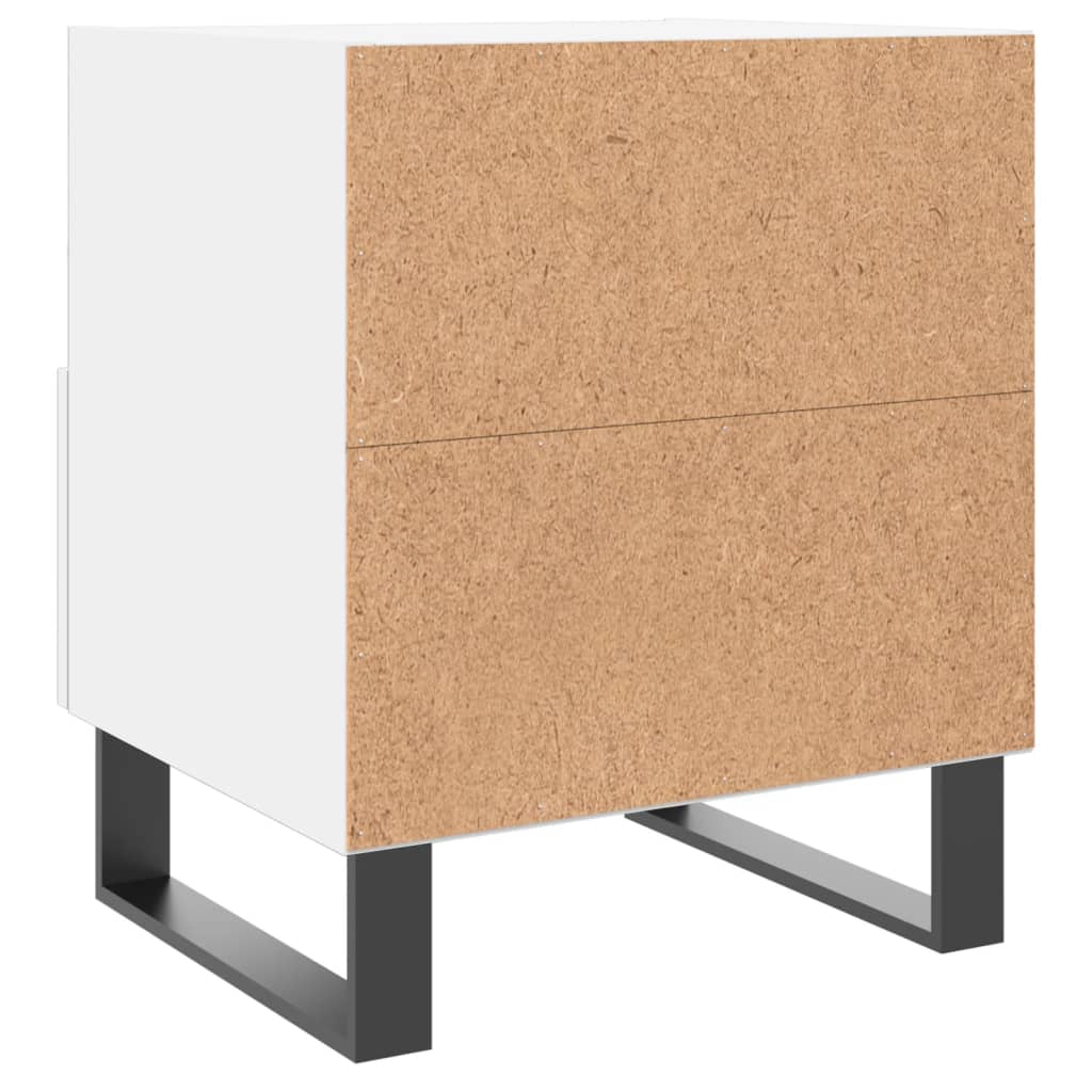 Bedside tables 2 pcs. White 40x35x47.5 cm wood material