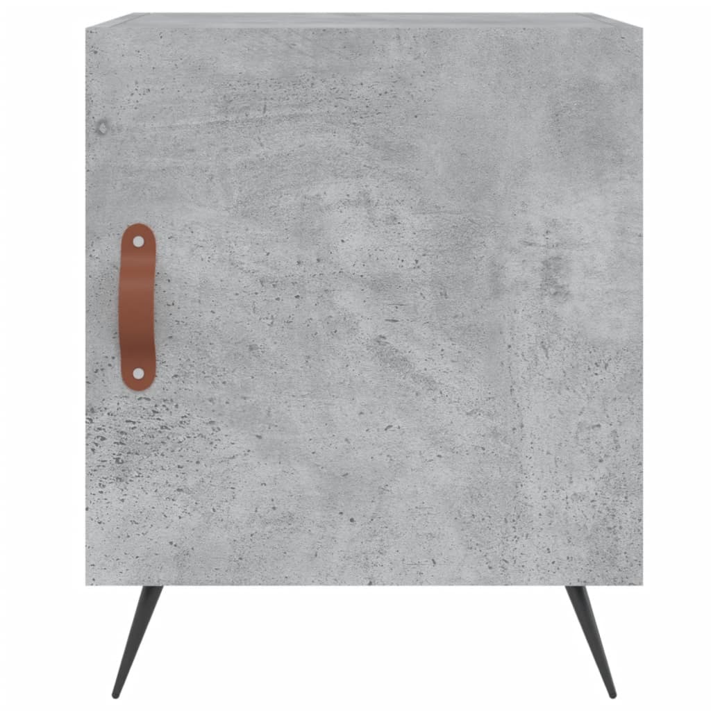 Table de chevet gris béton 40x40x50 cm en bois