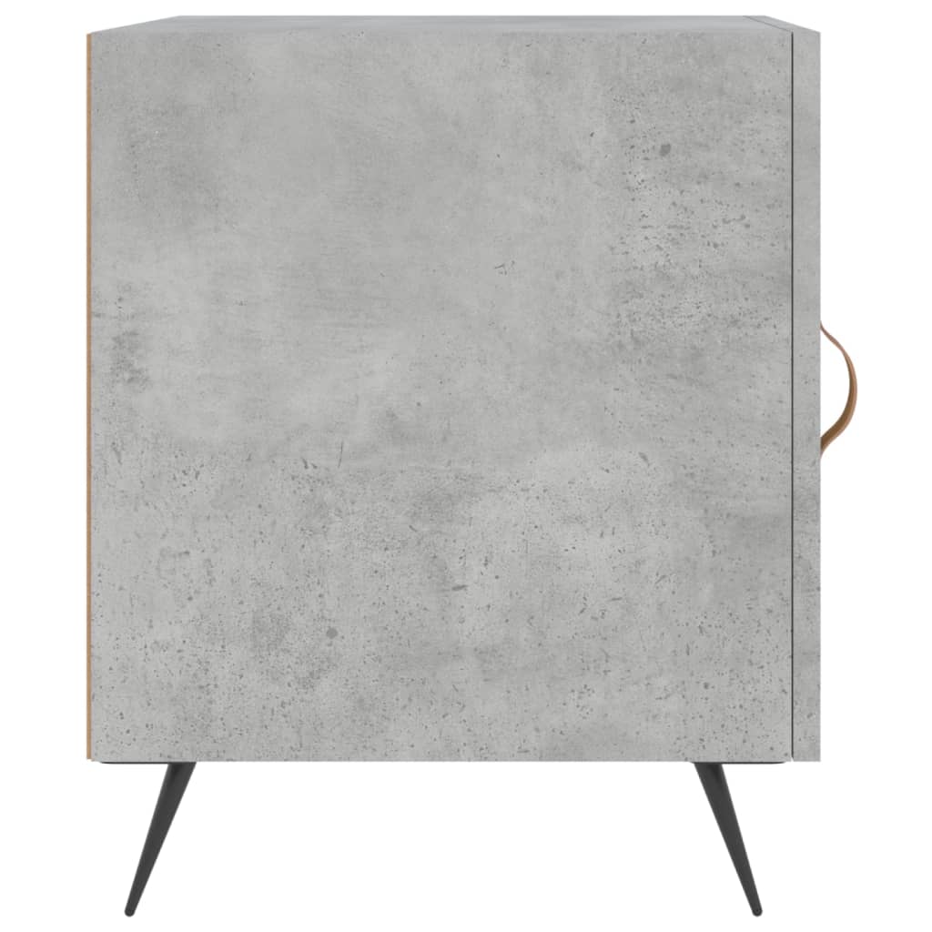 Table de chevet gris béton 40x40x50 cm en bois