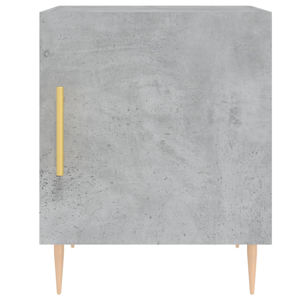 Table de chevet gris béton 40x40x50 cm en bois