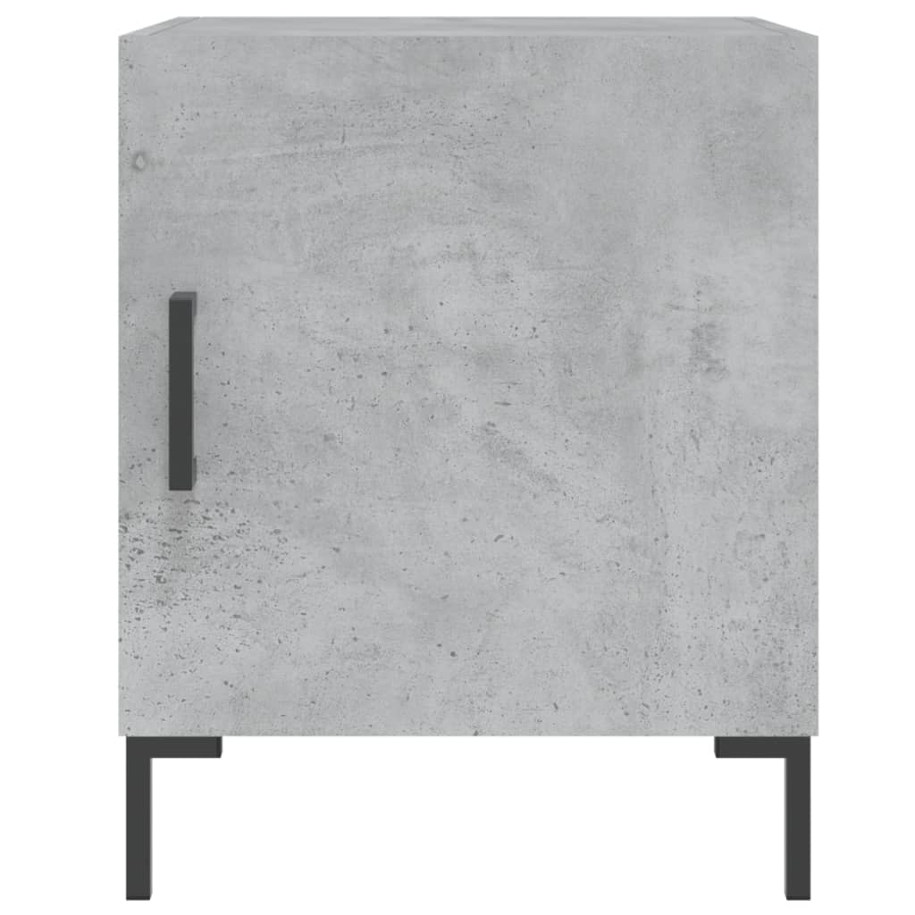 Table de chevet gris béton 40x40x50 cm en bois