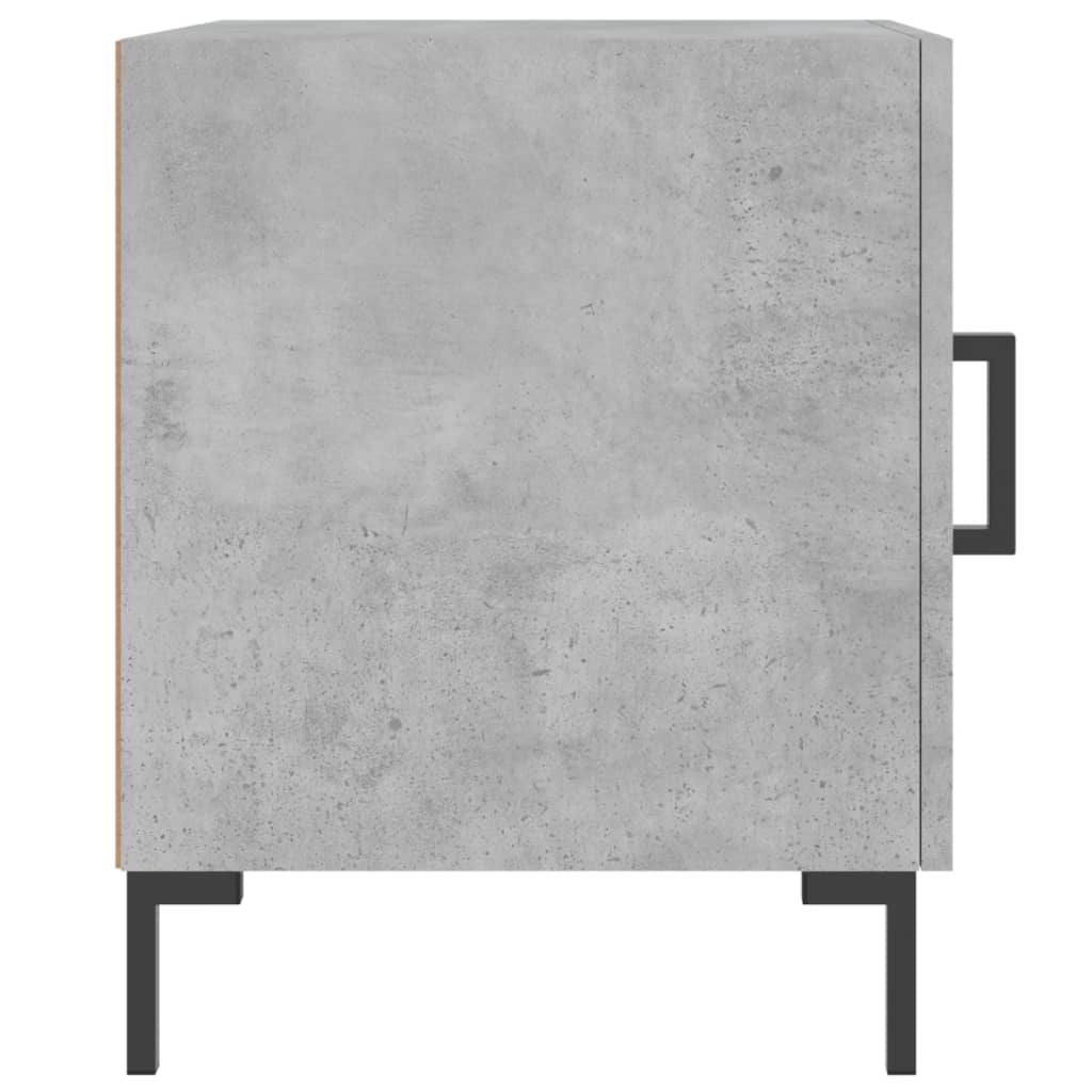 Table de chevet gris béton 40x40x50 cm en bois