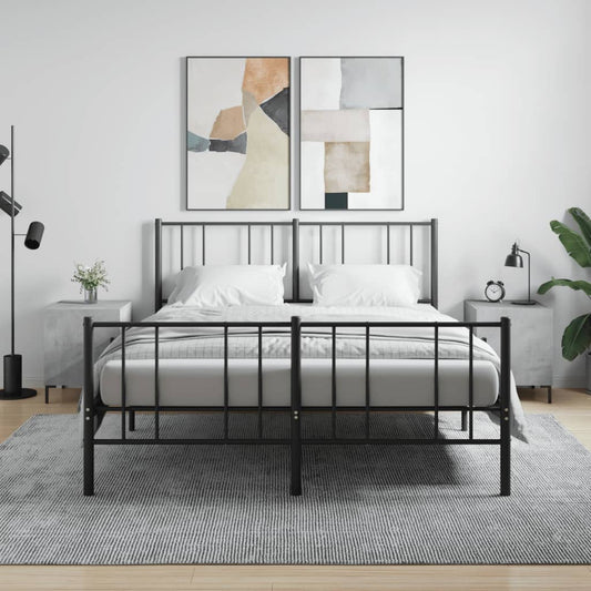 Bedside tables 2 pcs. Concrete grey 40x40x50 cm wood material