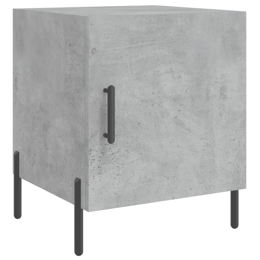 Table de chevet gris béton 40x40x50 cm en bois