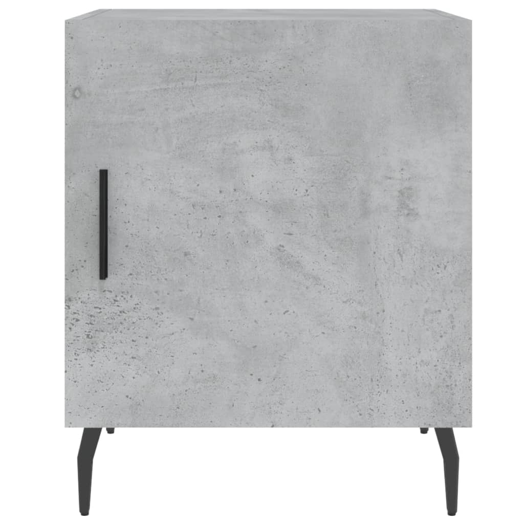 Table de chevet gris béton 40x40x50 cm en bois