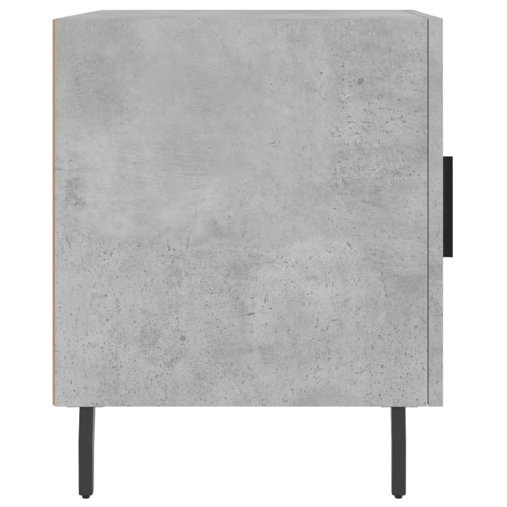 Table de chevet gris béton 40x40x50 cm en bois