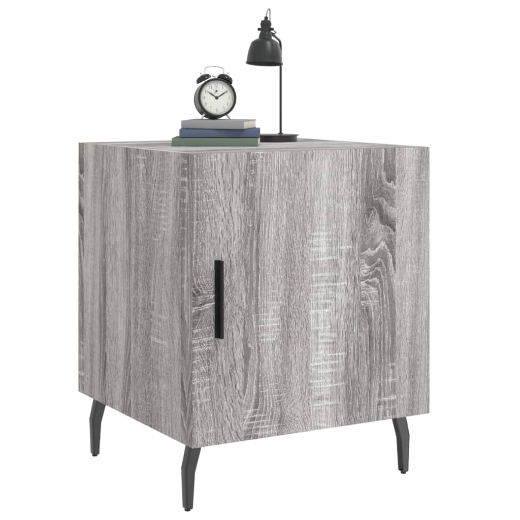 Table de chevet grise Sonoma 40x40x50 cm en bois