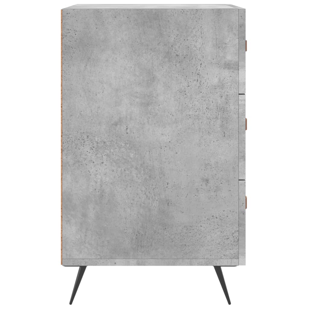 Table de chevet gris béton 40x40x66 cm en bois