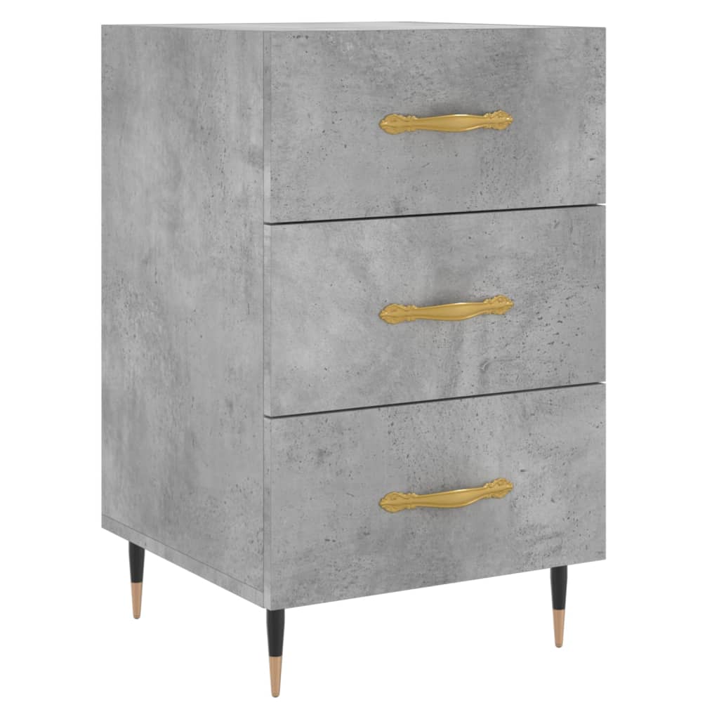 Nachttisch Betongrau 40x40x66 cm Holzwerkstoff
