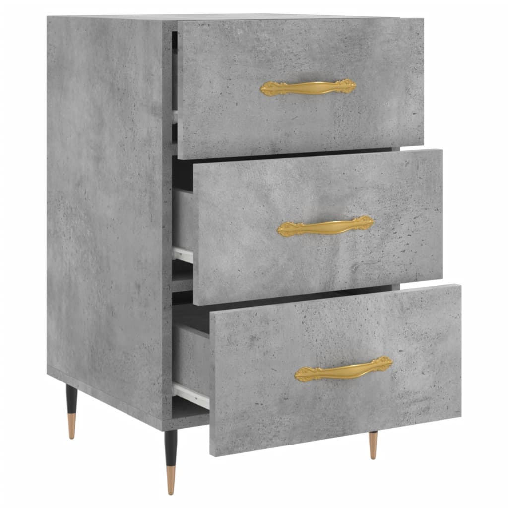 Nachttisch Betongrau 40x40x66 cm Holzwerkstoff