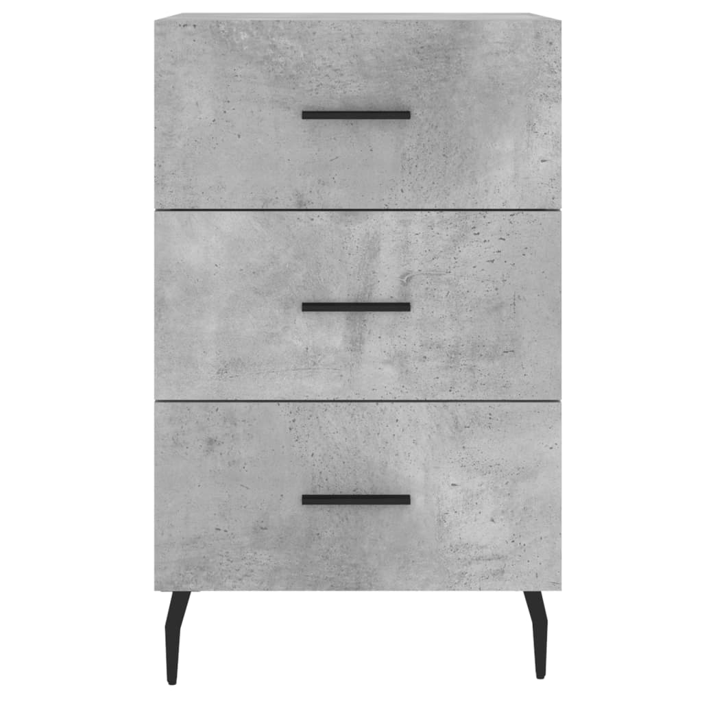 Nachttisch Betongrau 40x40x66 cm Holzwerkstoff