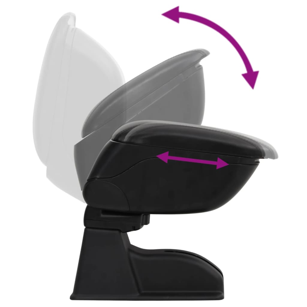 Auto-Armlehne Schwarz 12x29x(32–46) cm ABS