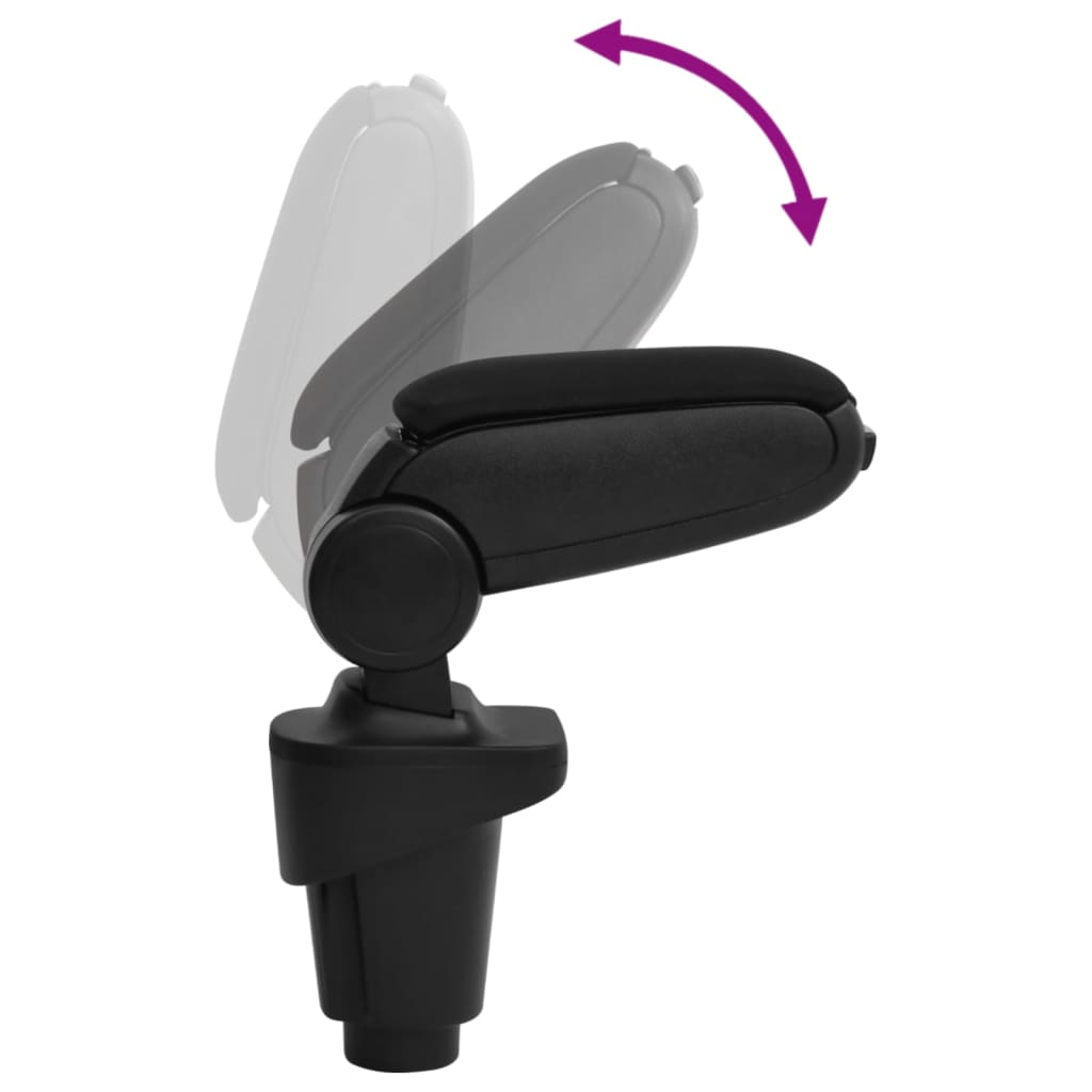 Auto-Armlehne für Fiat 500L (2012) Schwarz 14x35x(37–53) cm ABS