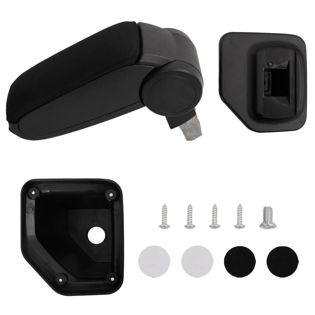 Auto-Armlehne für HYUNDAI I20 (2015–2019) Schwarz 15x32x(40–52) cm ABS