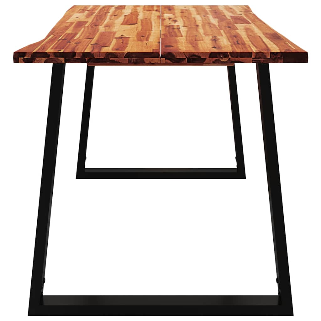 Dining table tree edge 140x80x75 cm solid wood acacia