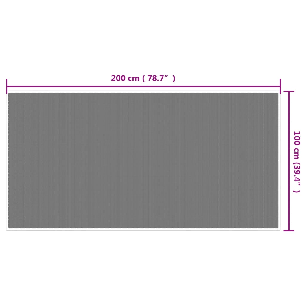 Tapis d'extérieur marron et blanc 100x200 cm Utilisable des deux côtés