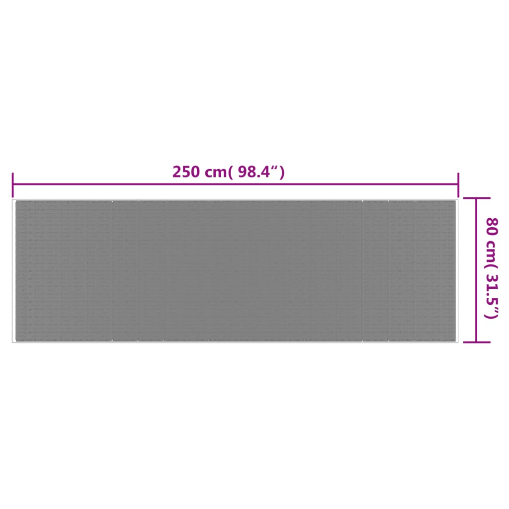 Outdoor-Teppich Braun und Weiß 80x250 cm Beidseitig Nutzbar