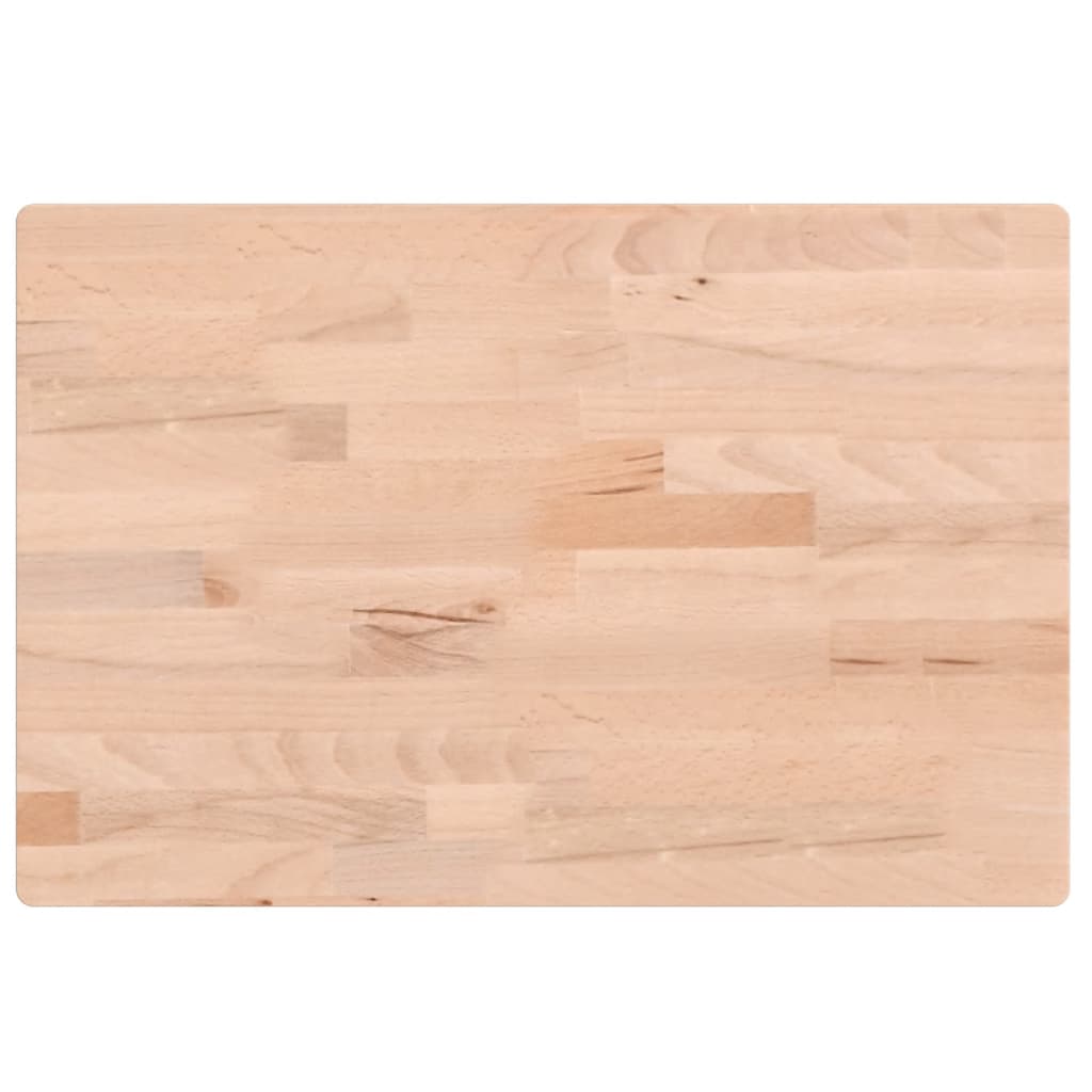 Tischplatte 60x40x2,5 cm Rechteckig Massivholz Buche