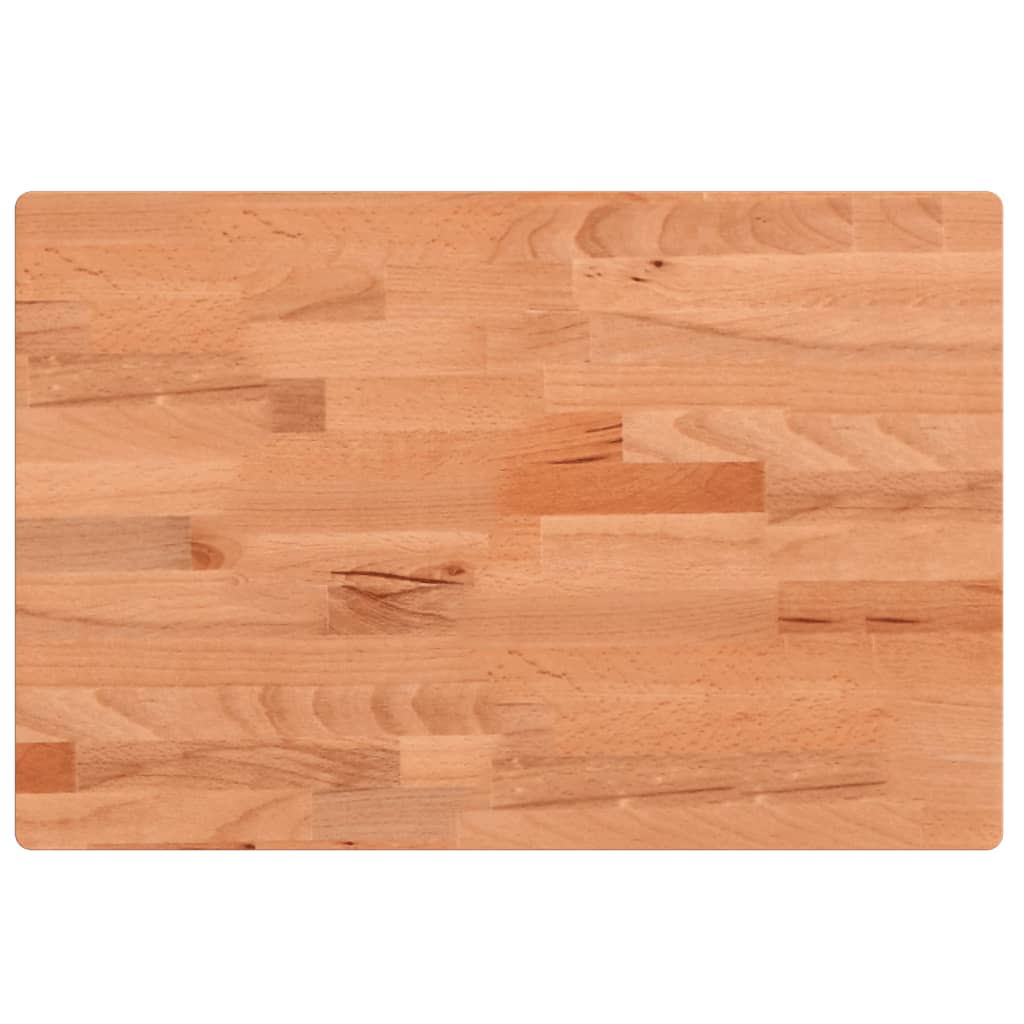 Tischplatte 80x40x4 cm Rechteckig Massivholz Buche