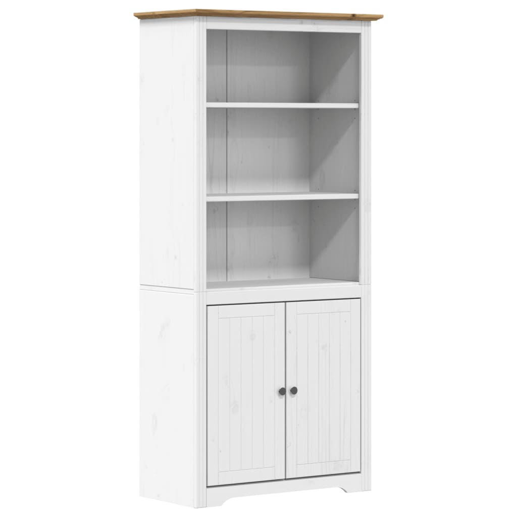 BODO bookcase white and brown 82x40x173 cm solid pine wood