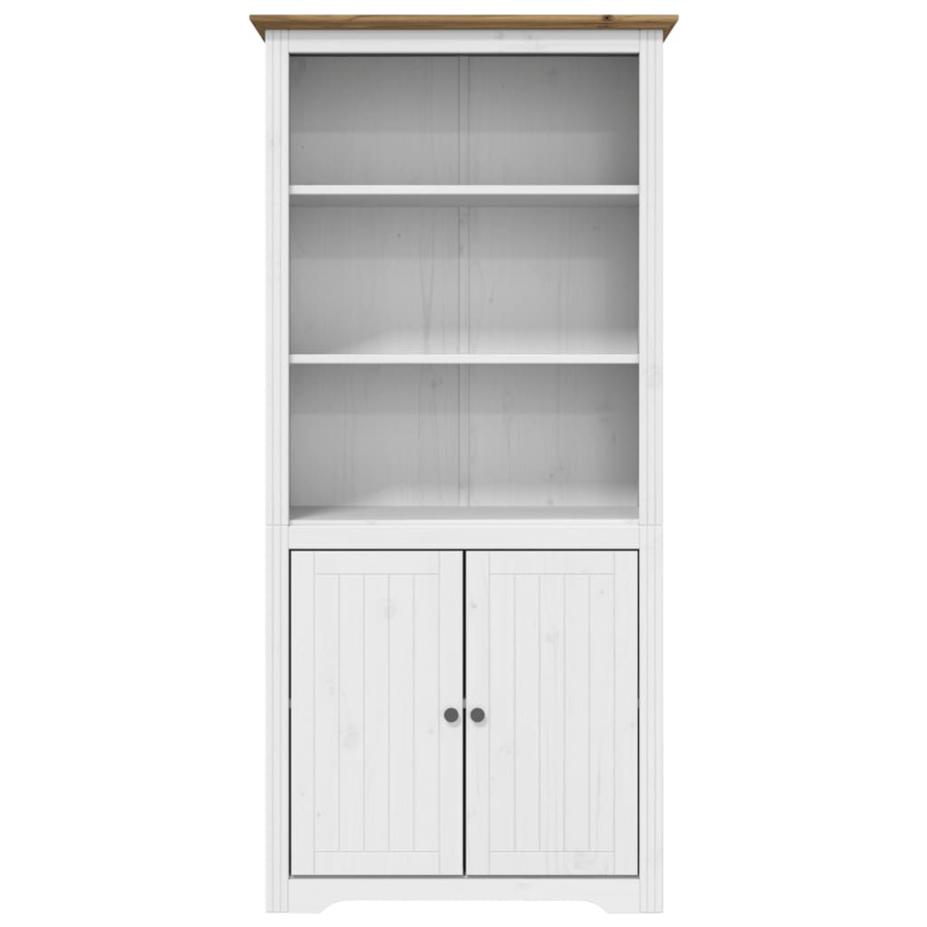 BODO bookcase white and brown 82x40x173 cm solid pine wood