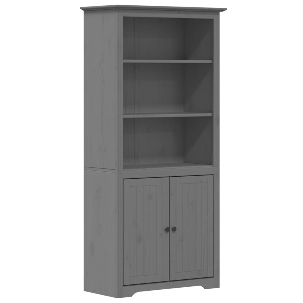 BODO bookcase grey 82x40x173 cm solid pine wood