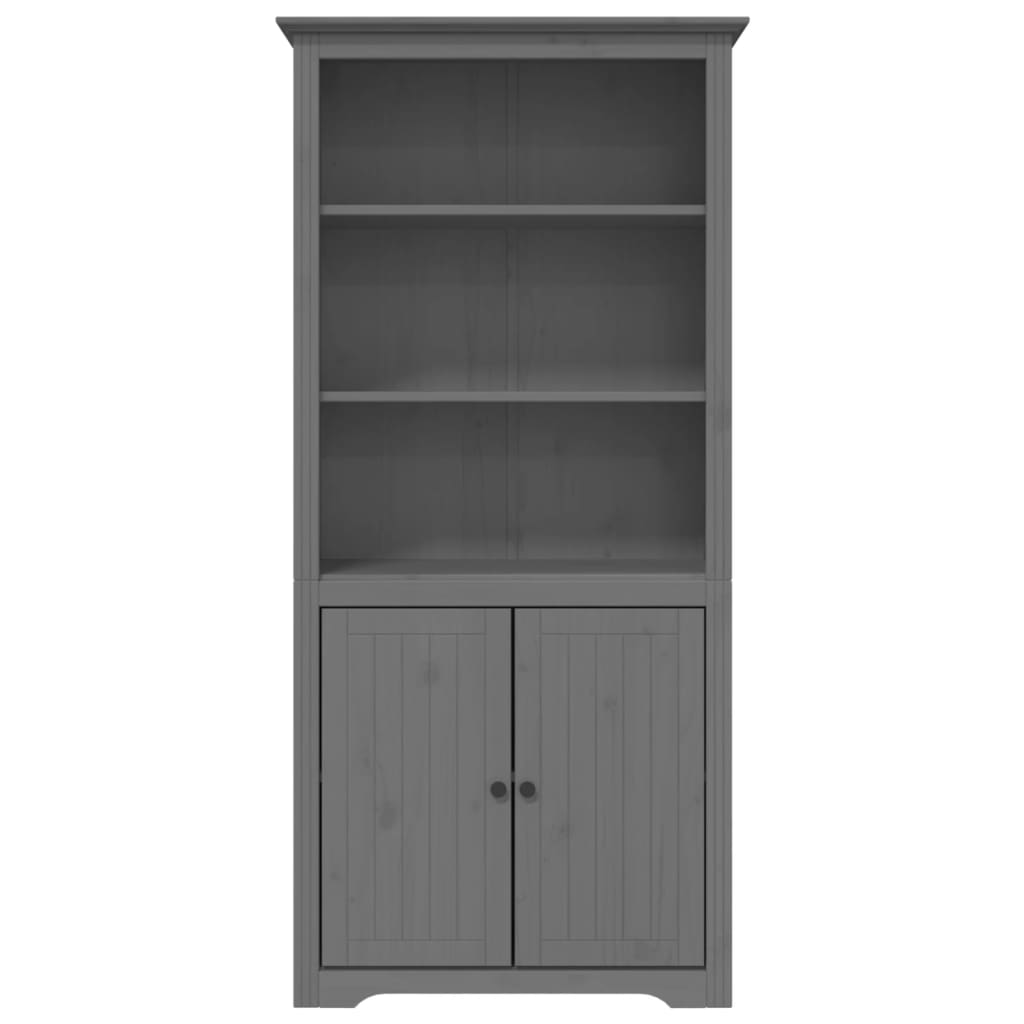 BODO bookcase grey 82x40x173 cm solid pine wood