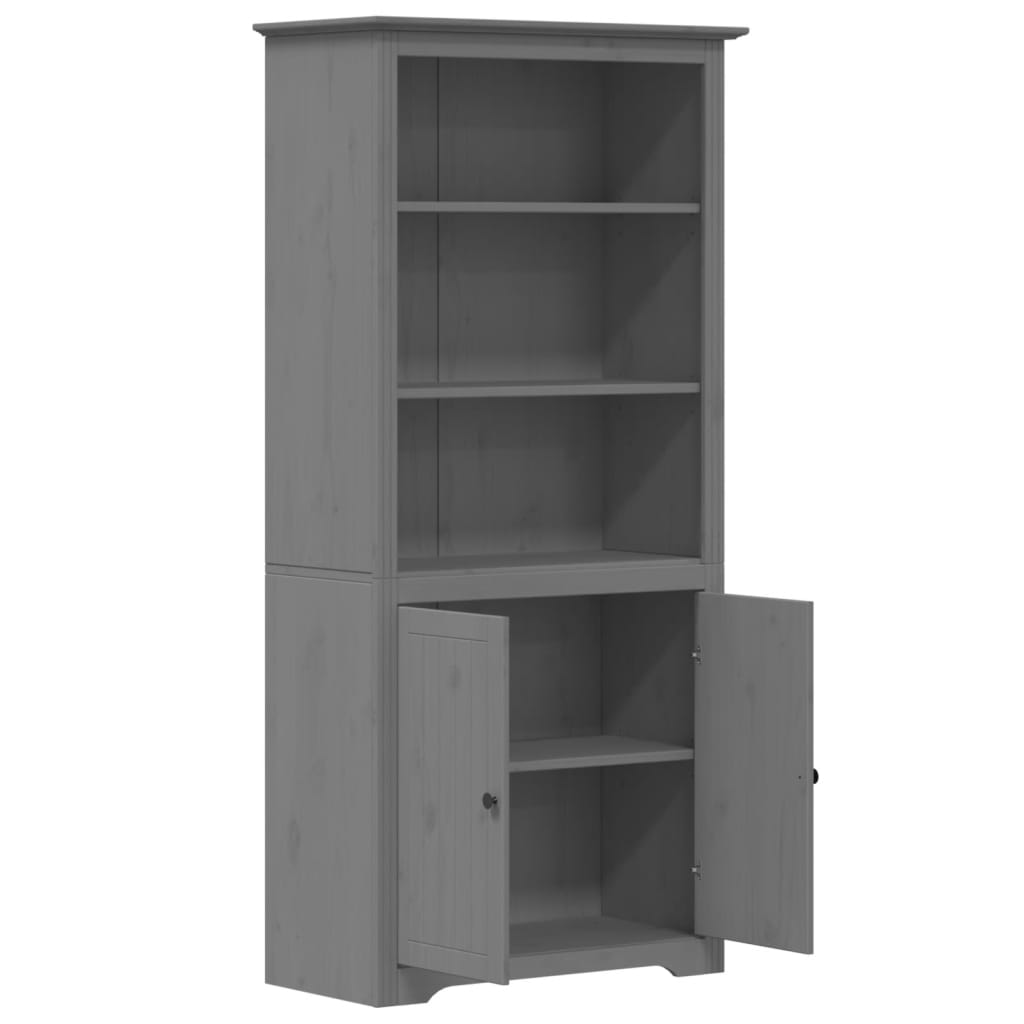 BODO bookcase grey 82x40x173 cm solid pine wood